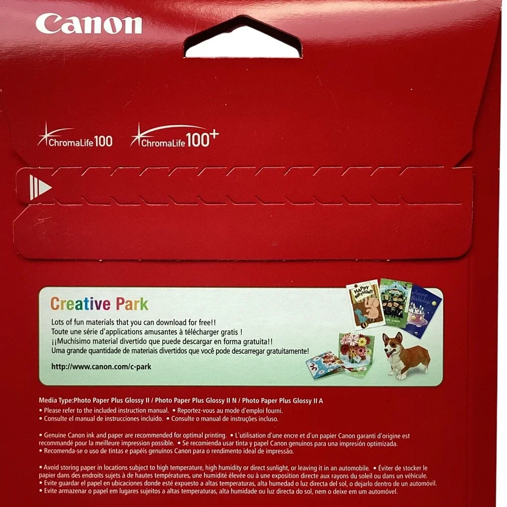 Canon Photo Paper Plus Glossy II 5x7 40 Sheets Total PP-201 PP-301 Bundle